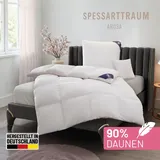 SPESSARTTRAUM Daunenbettdecke SPESSARTTRAUM "Arosa Bettdecke min 135x200 cm & weitere Größen", weiß, B:135cm L:200cm, Bezug: 100% Baumwolle. Füllung: 90% Daunen, 10% Federn, Bettdecken, Bettdecke Winter, Sommer, Made in Germany
