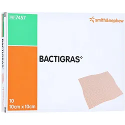 Bactigras Antiseptische Paraffingaze 10x 10 St