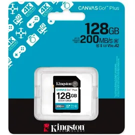 Kingston Canvas Go! Plus Gen4 128GB SDXC Speicherkarte (200 MB/s, C10 UHS-I U3 V30)