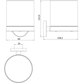 EMCO Round Sensor-Seifenspender Schwarz