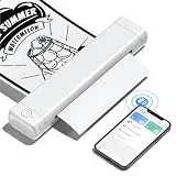 Phomemo M08F Mobiler Drucker A4 für Unterwegs Thermodrucker - Tragbarer Bluetooth Drucker für Den Heimgebrauch im Büro, Kompatibel mit Laptops und Smartphones, Weiß