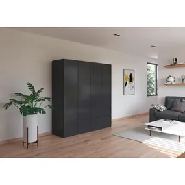 Rauch Möbel COSTA in 3 Breiten", grau metallic, Schwarz, Breite 181 cm