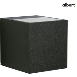 Albert LED Außenwand-Strahler Typ Nr. 2417, Up/Down, breit/breit, Eckig, IP44, 230V, 13.4W 3000K 1200lm, Glas, Schwarz ALB-662417