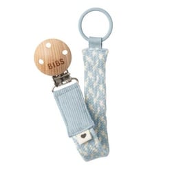 BIBS Schnullerkette - Baby Blue + Ivory