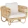 Beliani Gartensessel Dolcedo Rattan 0 x 0 x 0 cm Hellbraun/Beige mit Kissen