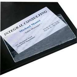 Sigel Visitenkarten-Schutztasche - für 55 x 90 mm - mit Register - klar (Packung