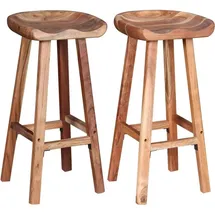 vidaXL Barhocker 2 Stk. Massivholz Akazie