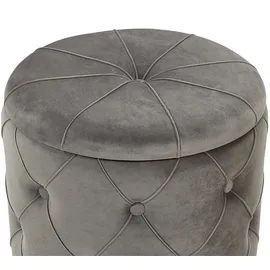 Beliani Pouf mit Stauraum 2er Set Samt 0 x 0 x 0 cm Grau