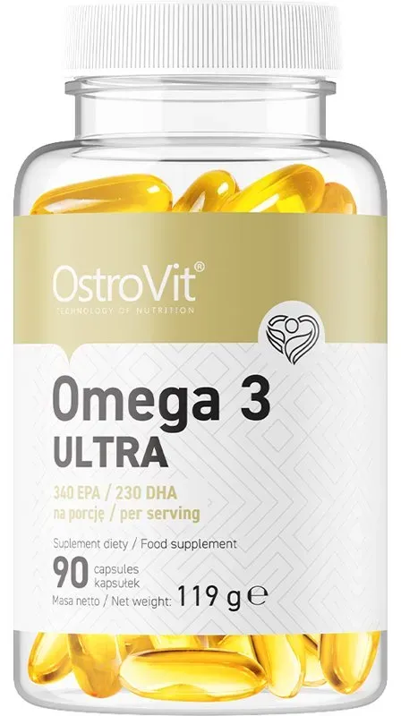 OstroVit Omega 3 Ultra Weichkapseln für eine normale Herz- und Hirnfunktion 119 g