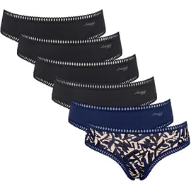 SLOGGI GO Crush Hipster 6 St. Schwarz/Blau/Mehrfarbig M