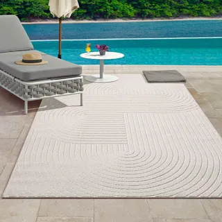 The CarPET Santo Plus", beige Creme, B:80cm H:5mm L:150cm, Polypropylen, Teppiche, Teppich, Plus moderner robuster In und Outdoor Teppich