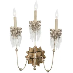 Venetian Wandleuchte beige, goldfarben Flambeau FB-VENETIAN-W3