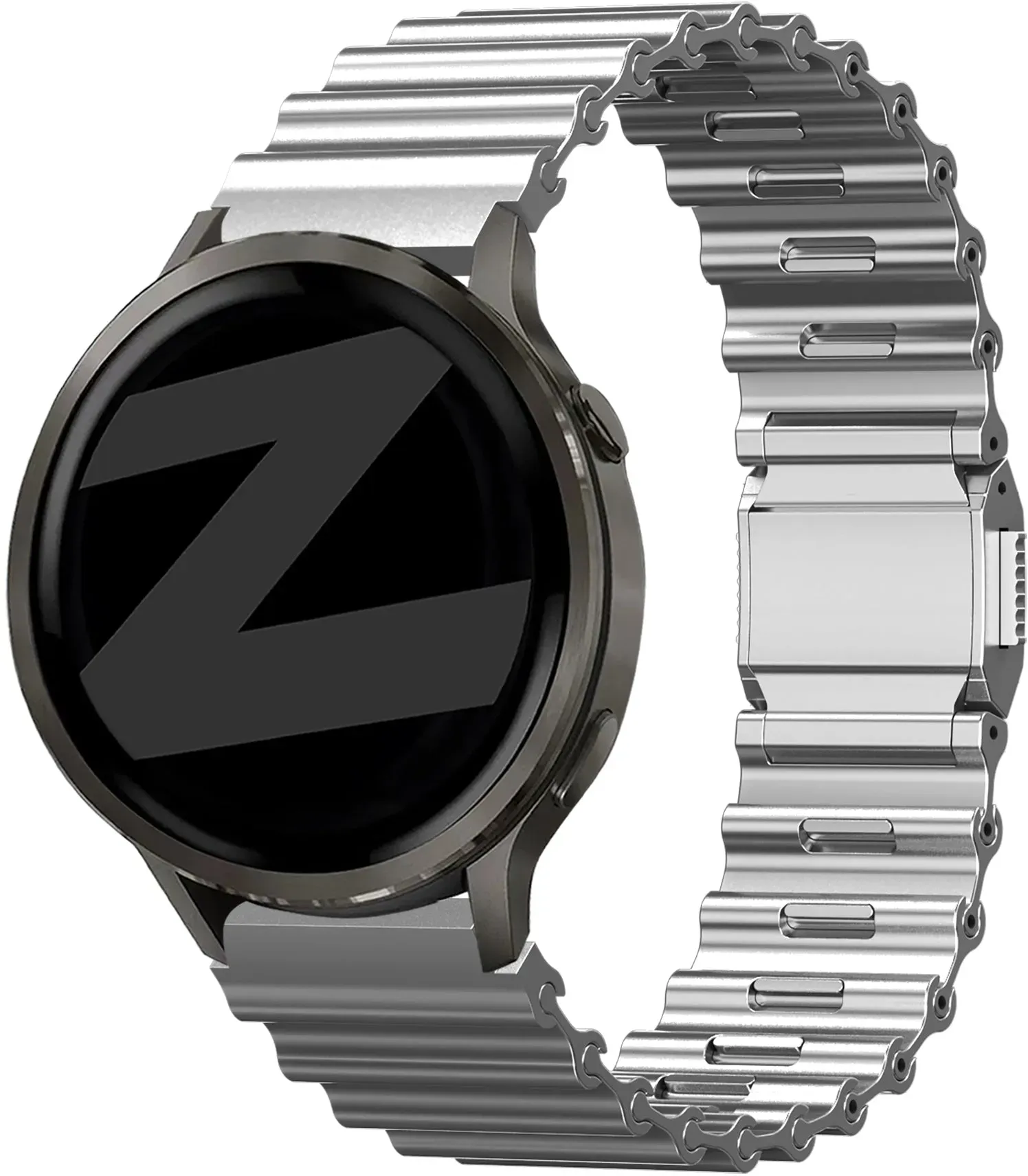 Bandz Nothing CMF Watch 3 Pro Armband Stahl 'Ocean' für Nothing CMF Watch 3 Pro - Titan - Clip Verschluss