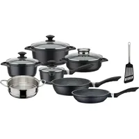 GSW Topf-Set »Gourmet Granit«, Aluminiumguss, (Set, 12 tlg., Kochtopf