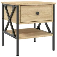 VidaXL Nachttisch Sonoma-Eiche 40x42x45 cm Holzwerkstoff