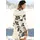 LASCANA Blusenkleid Blumenprint Schwarz/Creme 48/50