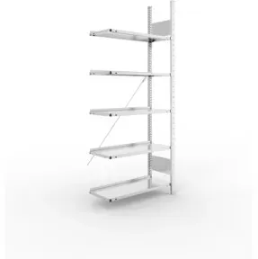 Meta Büro-Anbauregal S3 COMPACT 1850 x 750 x 300 mm verzinkt