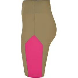 URBAN CLASSICS Ladies Color Block Cycle Short - khaki, - L,