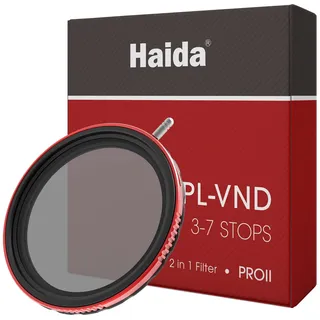 Haida CPL-VND 2-in-1 Filter 72mm - Polarisationsfilter variabler ND-Filter 3-7 Stopps ND8 ND16 ND32 ND64 ND128