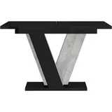 Home Collective Esstisch, Schwarz Hochglanz, Metall, 160x75x90 cm, Esszimmer, Tische, Esstische