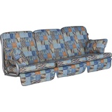 Angerer Bankauflage »Comfort«, blau/grau/orange, , 76326145-0 B/H/T: 177 cm x 9 cm x 180 cm,