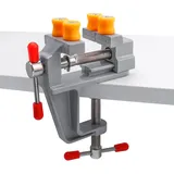 Treki Mini Schraubstock Klein Klemmbar Tischschraubstock für Werkbank Backenbreite 0-30 MM Spannweite 35 MM, Mini Tischklemme Schraubstock für Modellbau Schmuck DIY Handwerk