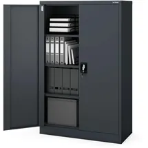 Jan Nowak C001K Aktenschrank 140 cm x 90 cm x 40 cm Grau