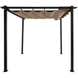 Mendler Aluminium Pergola HWC-N93 3 x 2,5 m Beige