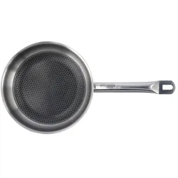 Meisterkoch Edelstahlpfanne  RHOMBUS , silber , Edelstahl , Maße (cm): H: 5,5  Ø: 24