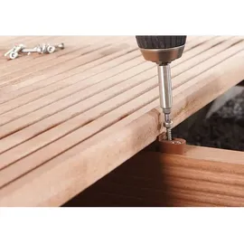 WOLFCRAFT Verbinder-Set Terrassendielen „Verdecktes Verschrauben“,