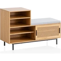 Wohnling Schuhbank 120 x 49 x 40 cm braun / Eiche