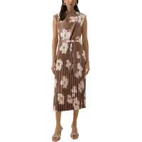 s.Oliver Midikleid Floralmuster Braun 44