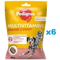 PEDIGREE Multivitamins Gelenkpflege 6x180g: Ergänzungsfutter für ausgewachsene Hunde mit Huhn.