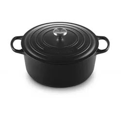 Le Creuset Signature Roaster round 30cm black Schwarz (21177300000430)