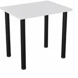 PLATAN ROOM Esstisch BOSTON, Küchentisch 80 x 60 cm, 100 x 60 cm Bürotisch, Schreibtisch Weiß, Eiche Artisan - Weiß