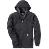 CARHARTT Zip Hooded Sweatshirt K122 Loose Fit Reißverschlusspullover - Carbon Heather - XL