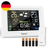 Geevon Indoor Outdoor Thermometer Hygrometer 2026, Funk Wetterstation Mit DCF Fu