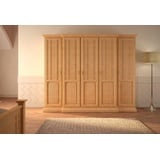 Casamia Kleiderschrank Kleiderschrank Wäsche-Schrank Duett Massivholz Pinie massiv 267 cm x 212 cm x 267 cm