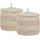 Beliani Aufbewahrungskorb 2er Set Baumwolle Hellbeige
