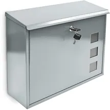 Relaxdays Metall 3 Fenster silber
