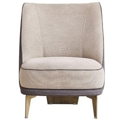 JVmoebel Sessel Grau-Beiger Sessel Designer Einsitzer Armsessel Wohnzimmer 1-Sitzer (1-St., 1x Sessel), Made in Europa beige|grau