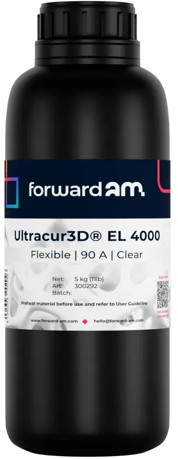 Forward AM Ultracur3D Flexible UV Resin EL 4000 - 1 kg - Clear