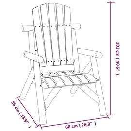vidaXL 5-tlg. Garten-Lounge-Set Massivholz Fichte