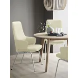 Polsterstuhl STRESSLESS "Laurel", beige (vanilla paloma, schwarz matt), B:58cm H:105cm T:60cm, Leder PALOMA: PALOMA ist ein durchgefärbtes Semianilin-Möbelleder mit natürlicher Narbung., Stühle, Polsterstuhl, High Back mit Armlehne, Größe L, mit Beinen aus Stahl in Schwarz matt