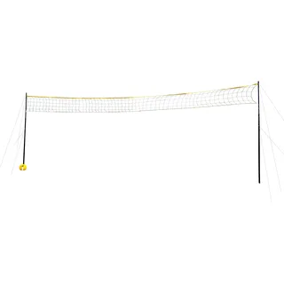 Power Shot Volleyball-Set 6m - mit Pfosten, Netz, Ball und Pumpe schwarz|weiß|gelb UNIQUE