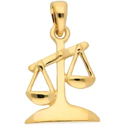 Ketten-Anhänger ADELIA ́S "585 Gold Sternzeichen Anhänger Waage", gold, Schmuckanhänger, Damen, Waage, Gold, Goldschmuck für Damen & Herren