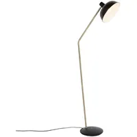QAZQA Retro-Stehlampe schwarz mit Bronze - Milou