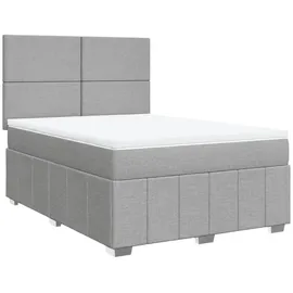 vidaXL Boxspringbett 140 x 200 cm Hellgrau