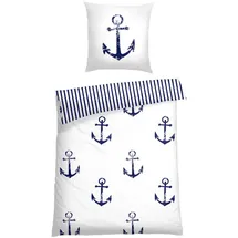 SCHIESSER Marina Renforcé Weiß 155 x 220 cm + 80 x 80 cm