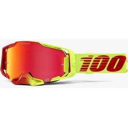 100% Armega HiPER Solaris Motocross Brille, rot-gelb
